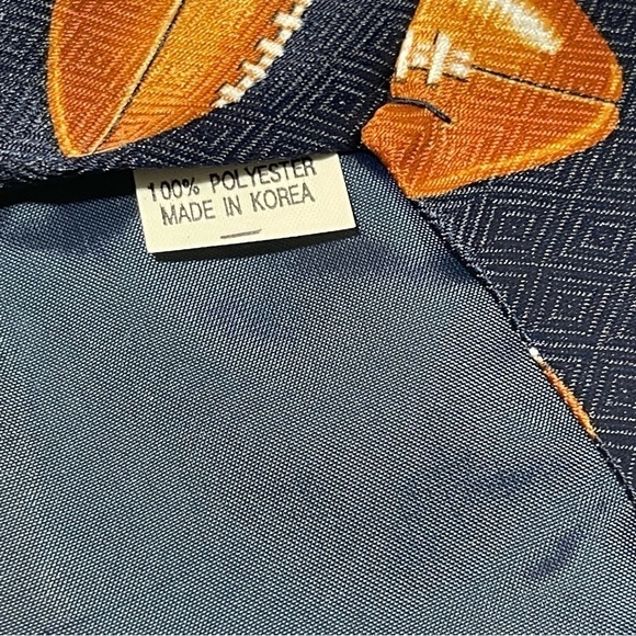 A. Rogers‎ Tie Navy Football Handmade - Picture 4 of 4